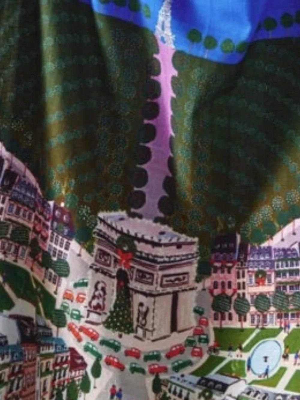 NWT Anthropologie Holiday in The City Paris Kitchen Dish Towel Christmas - Picture 2 of 3